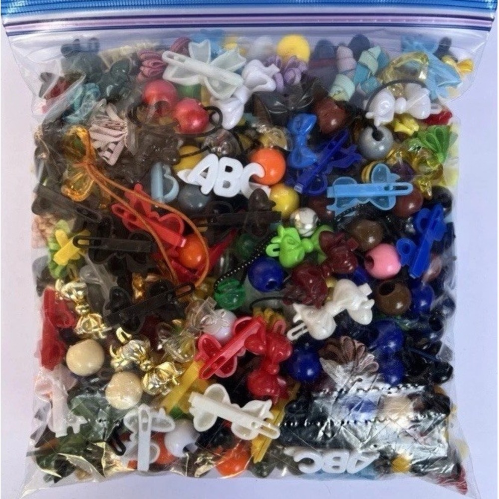 VTG Barrettes Plastic Hair Clips & Knocker Ball Ponytail Holders Large Mixed Bag